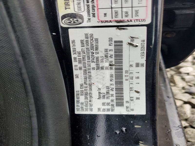 52052026 :رقم المزاد ، 3FADP4FJ5BM124260 vin ، 2011 Ford Fiesta مزاد بيع