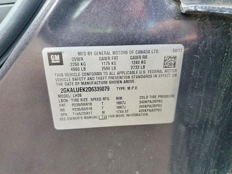 Продаж на аукціоні авто 2013 Gmc Terrain, vin: 2GKALUEK2D6339079, номер лоту: 51572176