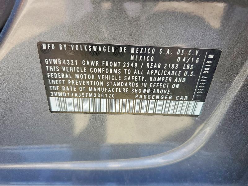 Продаж на аукціоні авто 2015 Volkswagen Jetta, vin: 3VWD17AJ9FM336120, номер лоту: 49281556