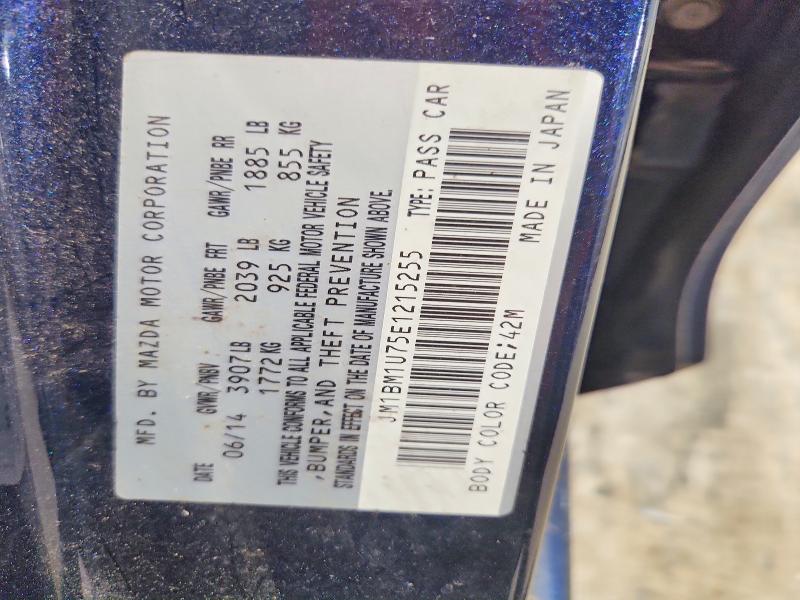 Продаж на аукціоні авто 2014 Mazda 3, vin: JM1BM1U75E1215255, номер лоту: 51148546