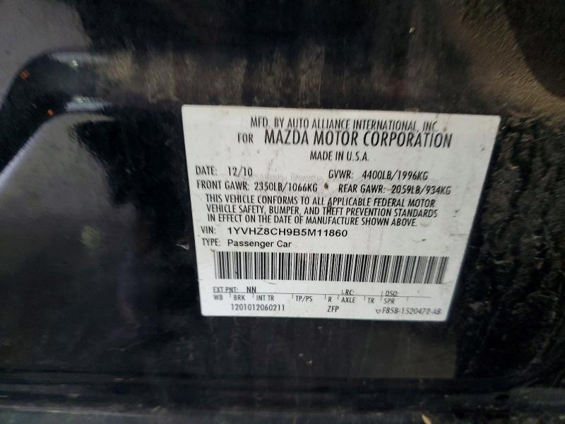 48526236 :رقم المزاد ، 1YVHZ8CH9B5M11860 vin ، 2011 Mazda 6 مزاد بيع
