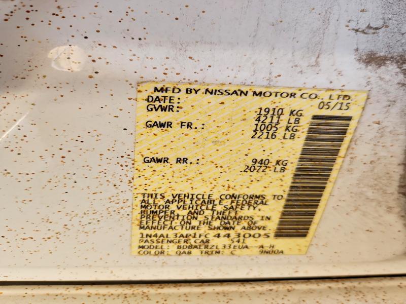 Aukcja sprzedaży 2015 Nissan Altima, vin: 1N4AL3AP1FC443005, numer aukcji: 49001806