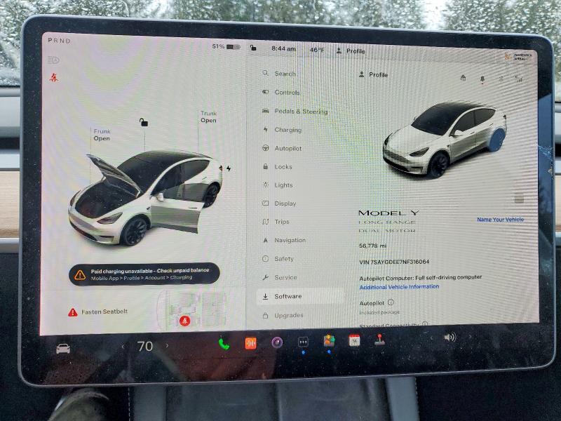 48134716 :رقم المزاد ، 7SAYGDEE7NF316064 vin ، 2022 Tesla Model Y مزاد بيع