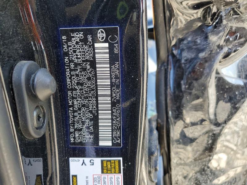 2018 Toyota Prius მანქანა იყიდება აუქციონზე, vin: JTDKBRFU3J3062767, აუქციონის ნომერი: 50340266