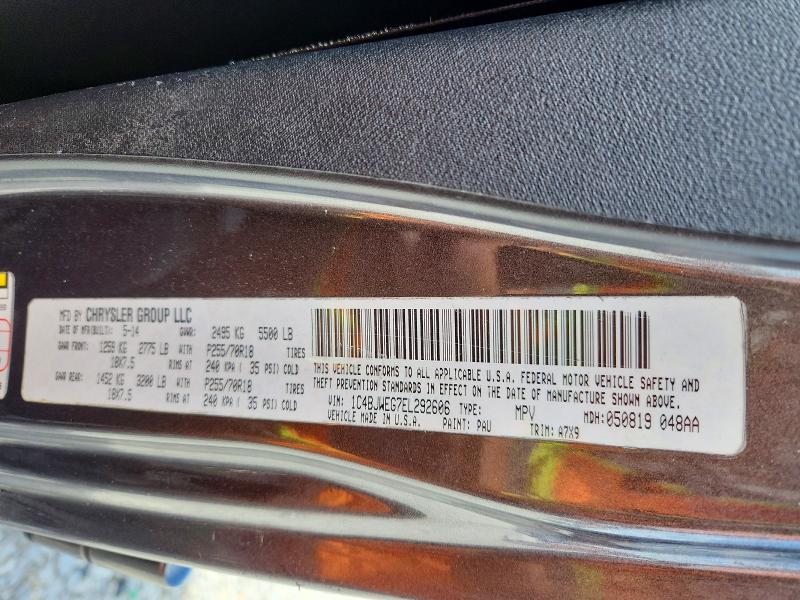 51825506 :رقم المزاد ، 1C4BJWEG7EL292606 vin ، 2014 Jeep Wrangler Unlimited مزاد بيع