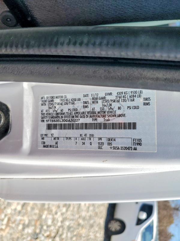 Продаж на аукціоні авто 2013 Ford Econoline, vin: 1FTSS3EL3DDA30227, номер лоту: 51136226