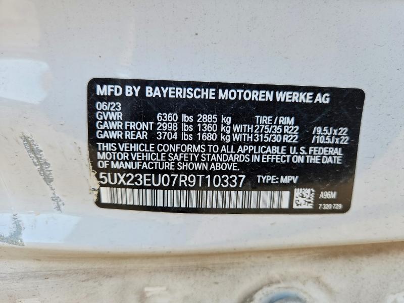 Aukcja sprzedaży 2024 Bmw X5, vin: 5UX23EU07R9T10337, numer aukcji: 48755966