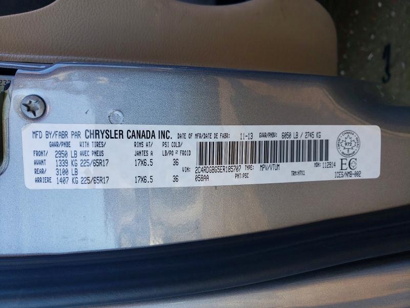 Продаж на аукціоні авто 2014 Dodge Grand Caravan, vin: 2C4RDGBG5ER185707, номер лоту: 48760776