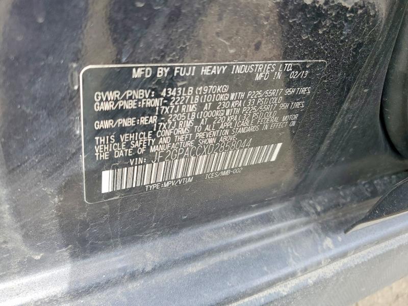 48482746 :رقم المزاد ، JF2GPACCXD2858044 vin ، 2013 Subaru Xv Crosstrek مزاد بيع