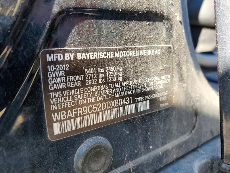 Продажа на аукционе авто 2013 Bmw 550, vin: WBAFR9C52DDX80431, номер лота: 48447006