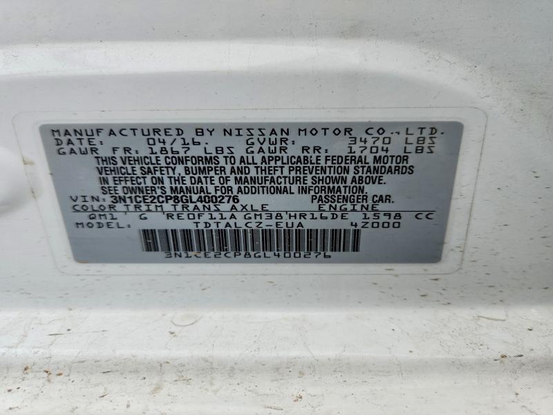 Aukcja sprzedaży 2016 Nissan Versa Note, vin: 3N1CE2CP8GL400276, numer aukcji: 48246066