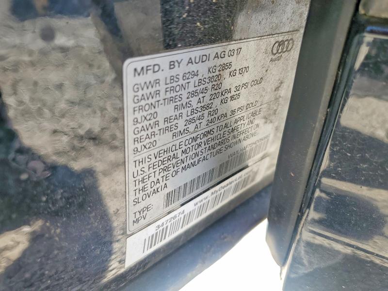 Продажа на аукционе авто 2017 Audi Q7, vin: WA1LHAF72HD050851, номер лота: 49686366
