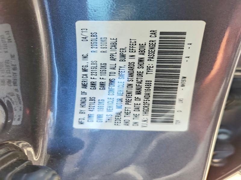 52053986 :رقم المزاد ، 1HGCR2F54DA164869 vin ، 2013 Honda Accord مزاد بيع