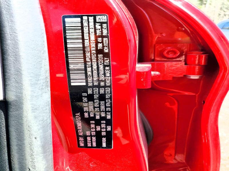 Продажа на аукционе авто 2019 Alfa Romeo Stelvio, vin: ZASPAKAN4K7C51316, номер лота: 50167306