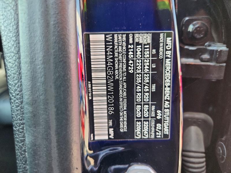 Продаж на аукціоні авто 2021 Mercedes-benz Glb, vin: W1N4M4GB2MW120186, номер лоту: 52085266