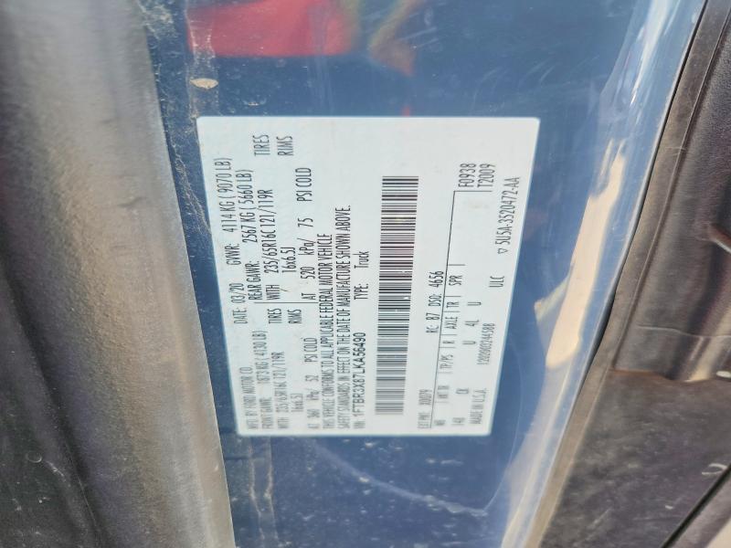 60047616 :رقم المزاد ، 1FTBR3X87LKA56490 vin ، 2020 Ford Transit مزاد بيع