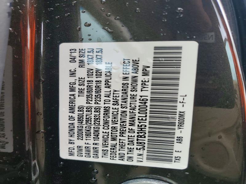 Aukcja sprzedaży 2014 Acura Rdx, vin: 5J8TB3H51EL000461, numer aukcji: 50511556