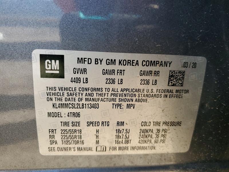 Aukcja sprzedaży 2020 Buick Encore Gx, vin: KL4MMCSL2LB113403, numer aukcji: 49906696