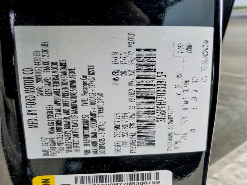 Aukcja sprzedaży 2017 Ford Fusion, vin: 3FA6P0H77HR308159, numer aukcji: 50697266