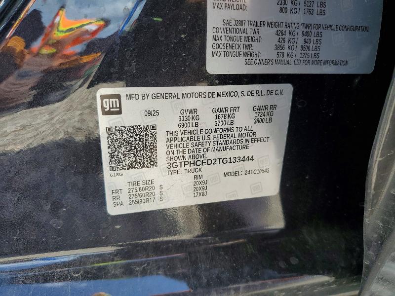 49975556 :رقم المزاد ، 3GTPHCED2TG133444 vin ، 2026 Gmc Sierra مزاد بيع