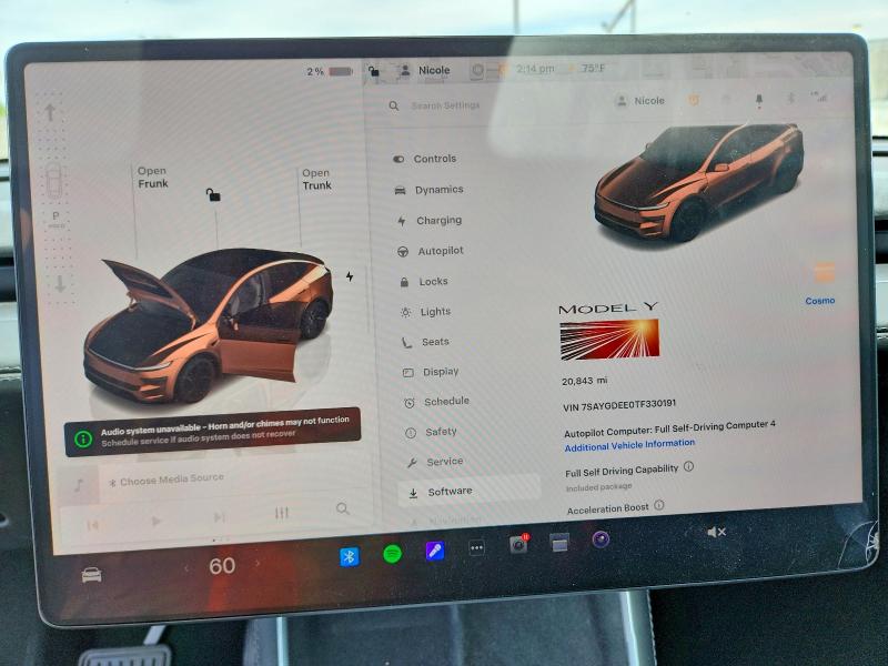 Aukcja sprzedaży 2026 Tesla Model Y, vin: 7SAYGDEE0TF330191, numer aukcji: 51836116
