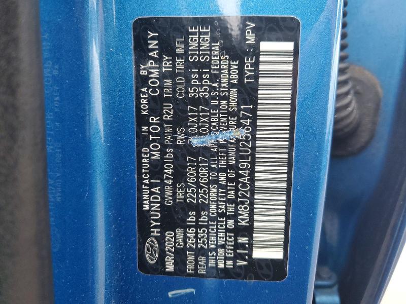 Продажа на аукционе авто 2020 Hyundai Tucson, vin: KM8J2CA49LU256471, номер лота: 51152396