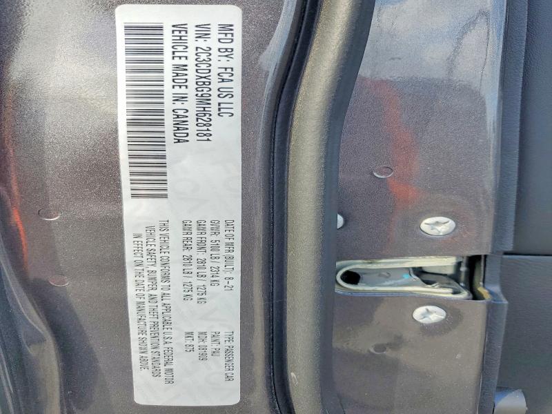 Aukcja sprzedaży 2021 Dodge Charger, vin: 2C3CDXBG9MH628181, numer aukcji: 50888516