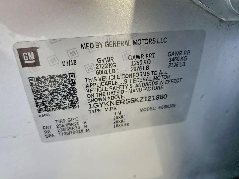 Aukcja sprzedaży 2019 Cadillac Xt5, vin: 1GYKNERS6KZ121880, numer aukcji: 48691046