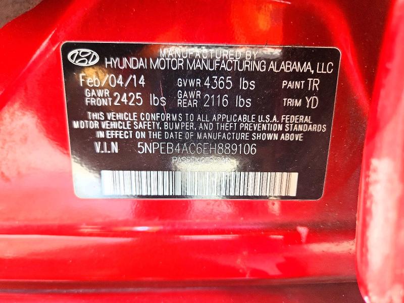 Продажа на аукционе авто 2014 Hyundai Sonata, vin: 5NPEB4AC6EH889106, номер лота: 52038186