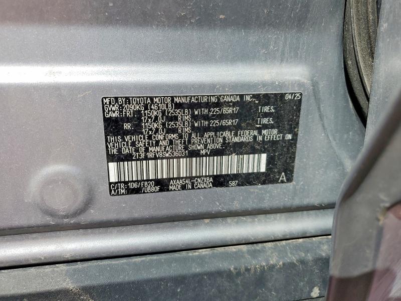 2025 Toyota Rav4 მანქანა იყიდება აუქციონზე, vin: 2T3F1RFV8SW536031, აუქციონის ნომერი: 50224326