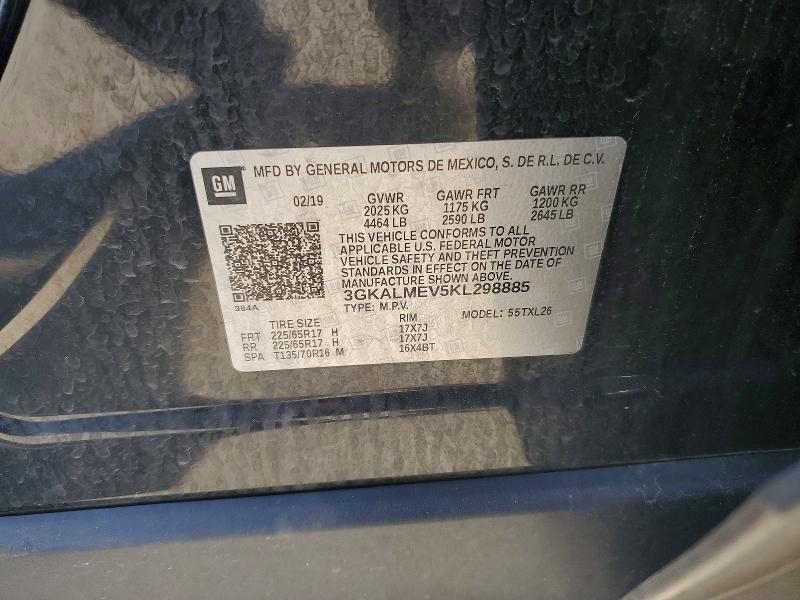 Aukcja sprzedaży 2019 Gmc Terrain, vin: 3GKALMEV5KL298885, numer aukcji: 50028076