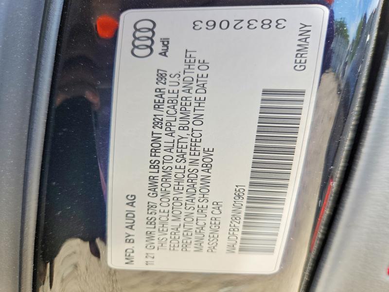 Aukcja sprzedaży 2022 Audi S6, vin: WAUDFBF28NN019651, numer aukcji: 50267966