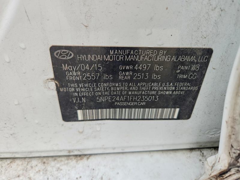 47302586 :رقم المزاد ، 5NPE24AF1FH235013 vin ، 2015 Hyundai Sonata مزاد بيع