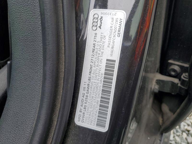 Aukcja sprzedaży 2012 Audi A6, vin: WAUBGAFC9CN007285, numer aukcji: 51495786