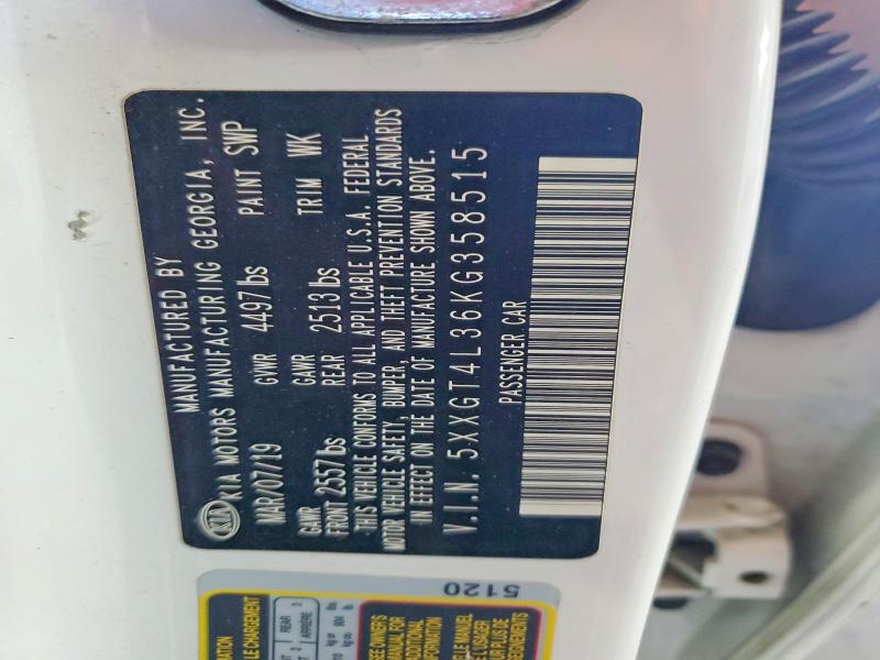 50550136 :رقم المزاد ، 5XXGT4L36KG358515 vin ، 2019 Kia Optima مزاد بيع