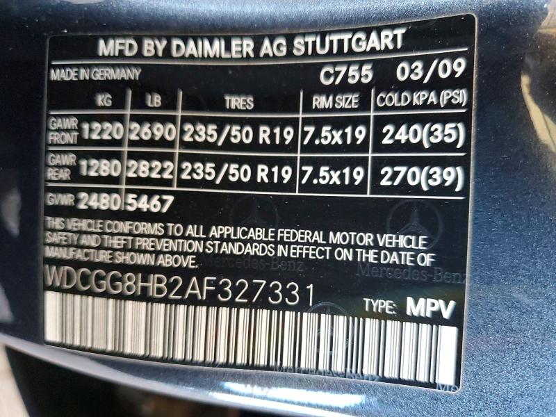 Aukcja sprzedaży 2010 Mercedes-benz Glk, vin: WDCGG8HB2AF327331, numer aukcji: 49458526