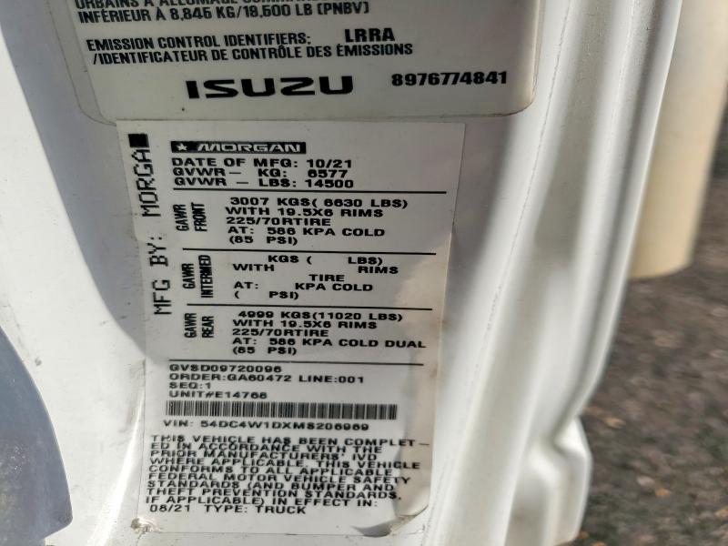 Продаж на аукціоні авто 2021 Isuzu Npr Hd, vin: 54DC4W1DXMS206969, номер лоту: 78846825