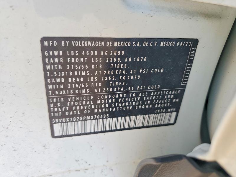 Продажа на аукционе авто 2023 Volkswagen Taos, vin: 3VVUX7B28PM370495, номер лота: 48317436