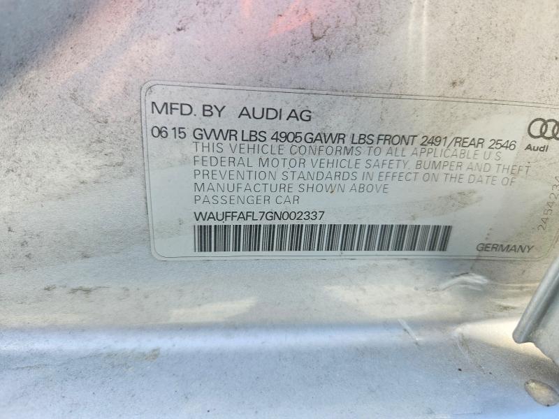 Aukcja sprzedaży 2016 Audi A4, vin: WAUFFAFL7GN002337, numer aukcji: 51285746