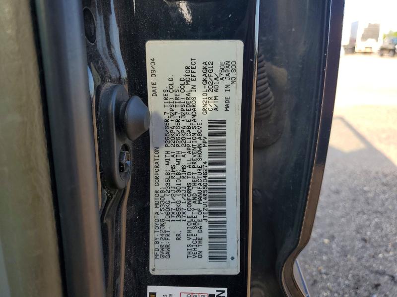 Aukcja sprzedaży 2005 Toyota 4runner, vin: JTEZU14R550046274, numer aukcji: 48522566