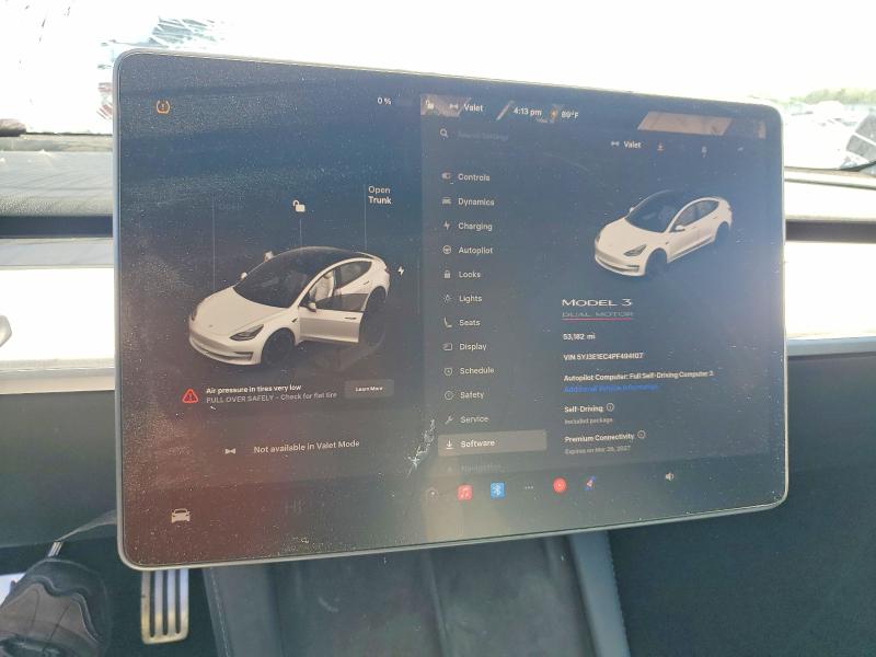 52016456 :رقم المزاد ، 5YJ3E1EC4PF494107 vin ، 2023 Tesla Model 3 مزاد بيع