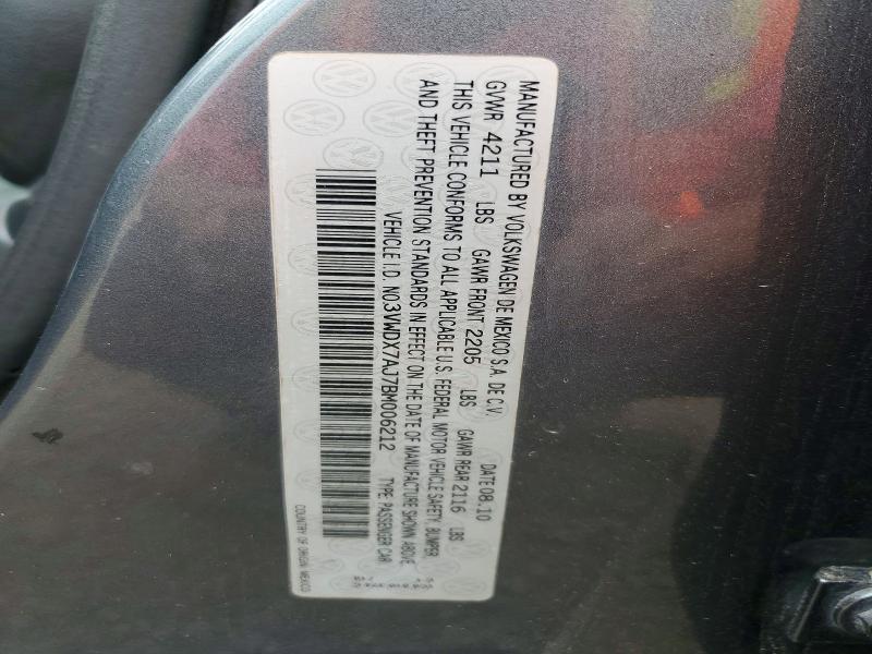 51270746 :رقم المزاد ، 3VWDX7AJ7BM006212 vin ، 2011 Volkswagen Jetta مزاد بيع
