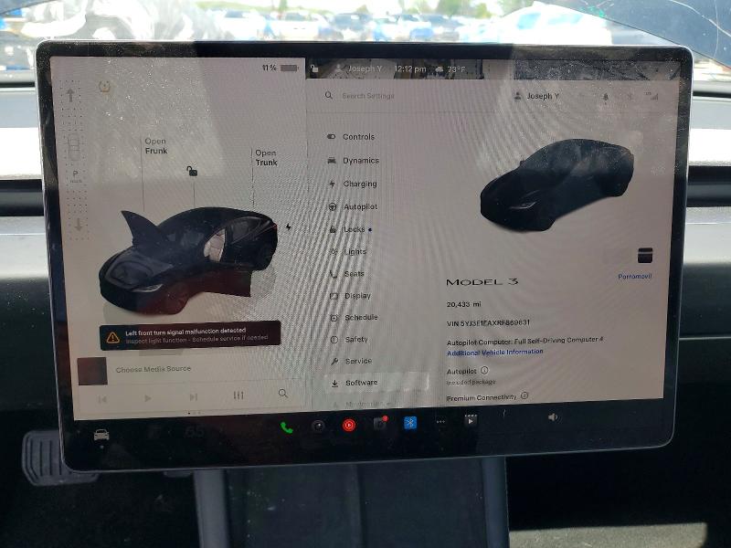 Aukcja sprzedaży 2024 Tesla Model 3, vin: 5YJ3E1EAXRF869631, numer aukcji: 49617636