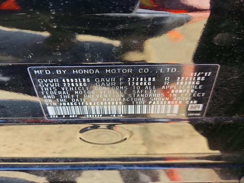 50093406 :رقم المزاد ، JH4KC1F50JC000880 vin ، 2018 Acura Rlx مزاد بيع