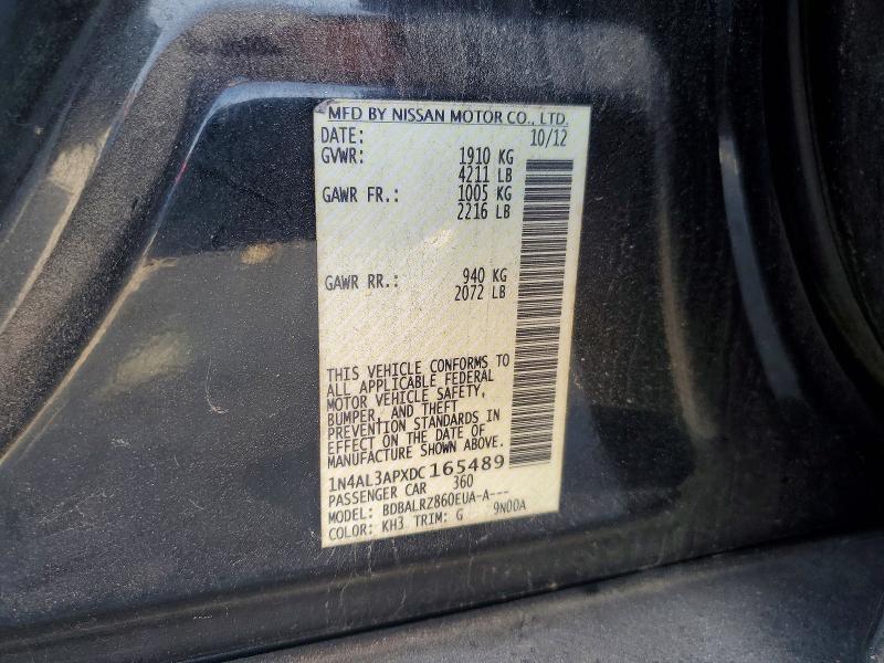 Продажа на аукционе авто 2013 Nissan Altima, vin: 1N4AL3APXDC165489, номер лота: 47803556