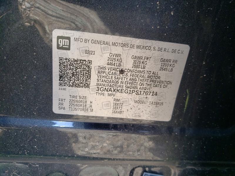 Продаж на аукціоні авто 2023 Chevrolet Equinox, vin: 3GNAXKEG1PS176714, номер лоту: 51123656