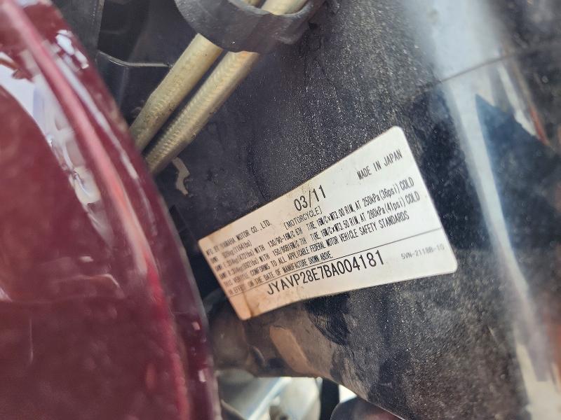 Продаж на аукціоні авто 2011 Yamaha Xv1700, vin: JYAVP28E7BA004181, номер лоту: 51722906