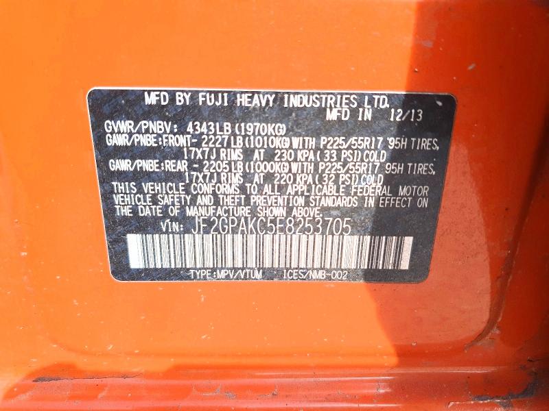 Aukcja sprzedaży 2014 Subaru Xv Crosstrek, vin: JF2GPAKC5E8253705, numer aukcji: 48230206