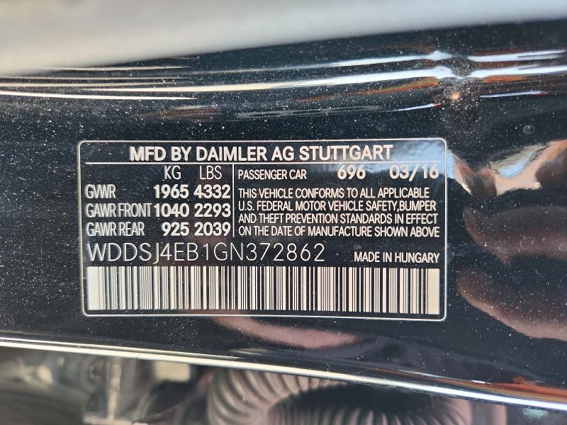 Aukcja sprzedaży 2016 Mercedes-benz Cla, vin: WDDSJ4EB1GN372862, numer aukcji: 50474676