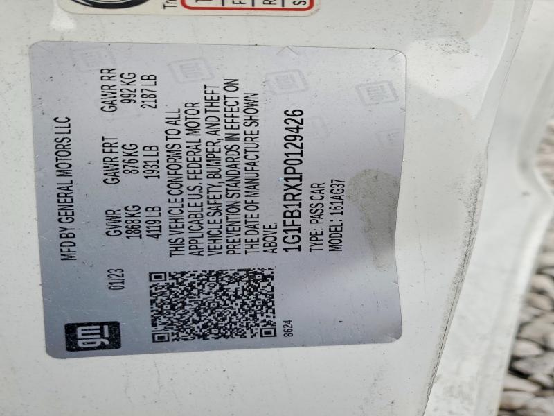 Aukcja sprzedaży 2023 Chevrolet Camaro, vin: 1G1FB1RX1P0129426, numer aukcji: 50693336